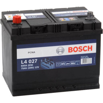 Car Battery Bosch with Capacity 75Ah and CCA 600A