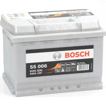 Car Battery Bosch S5006 with Capacity 63Ah and CCA 610A